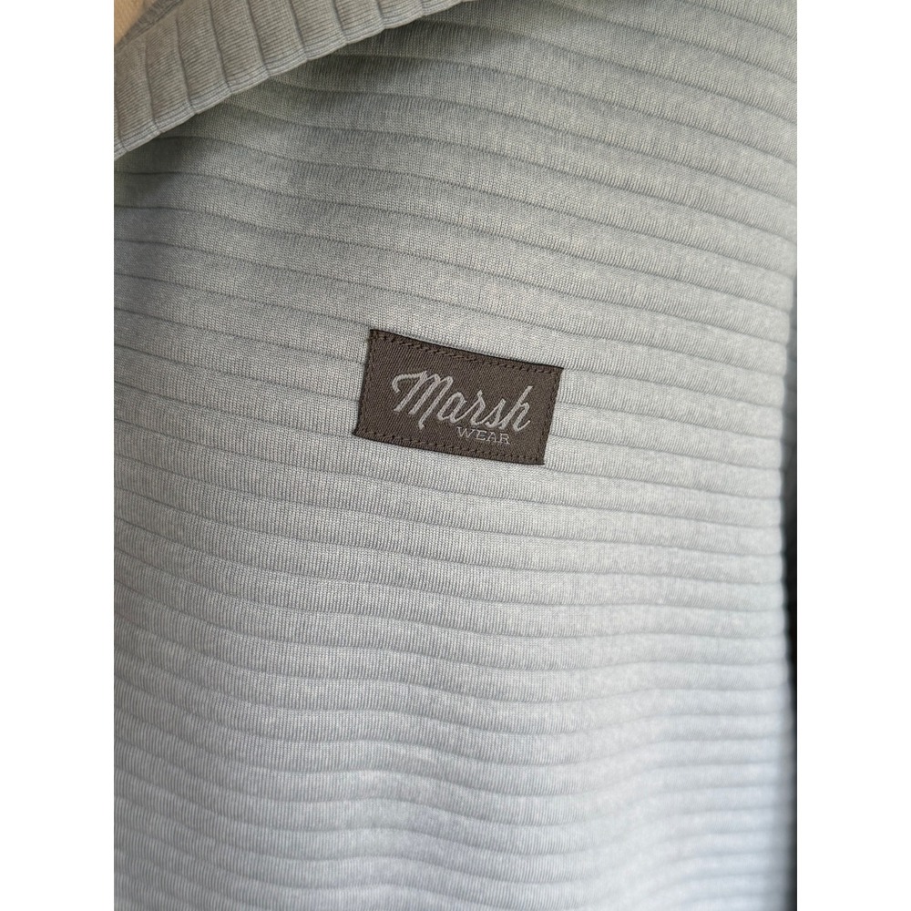 Marsh Wear Womens Ribbed Quarter Zip Pullover Light Blue Long Sleeve Top NWT XL - Picture 11 of 11
